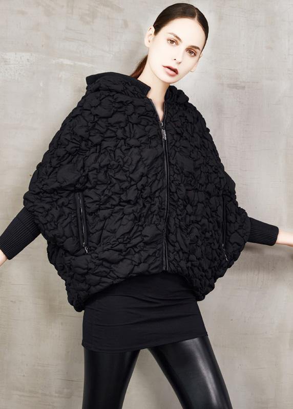 Clothing Winter Jacket Hooded Winter Outwear Blackzipppered Goose Down Coat