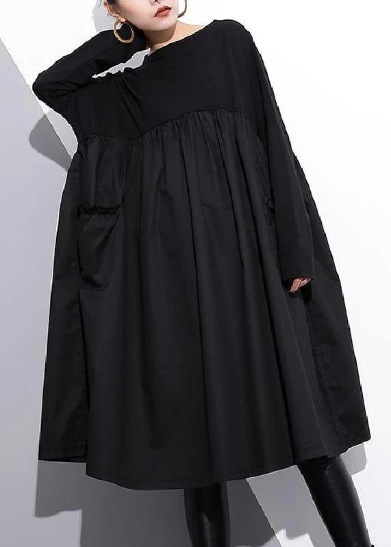 Cinched O Neck Cotton Clothes for Tutorials Purple Dresses