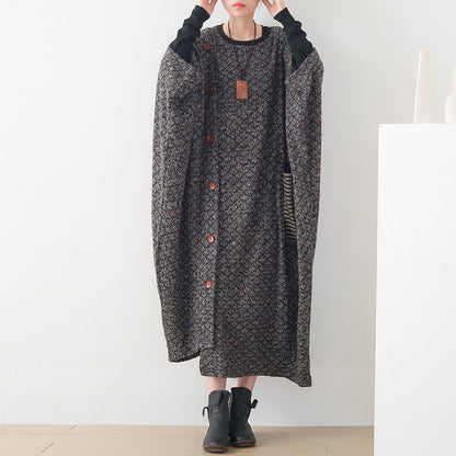 Hooded Spring Clothes Pattern Burgundy Maxi Dress