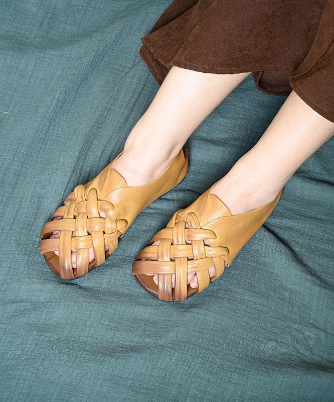 Water Sandals White Cowhide Leather Walking Sandals