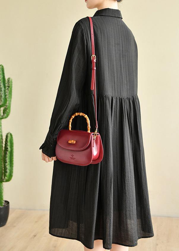 Black Peter Pan Collar Summer Holiday Dress