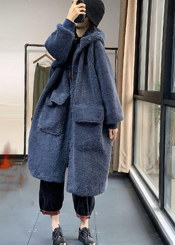 Chocolate Hooded Oversized Teddy Faux Fur Long Coats Winter