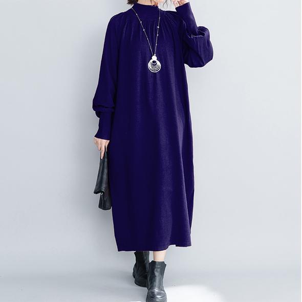 High Neck Knitted Maxi Dresses Clothes
