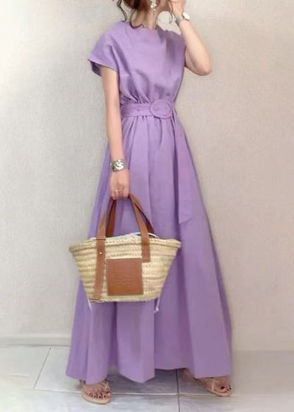 Lavender Tunic Exra Large Hem Cotton Ankle Dress Summer
