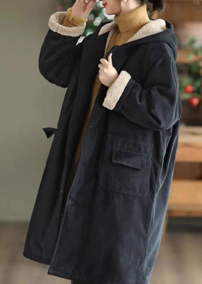 Light Green Oversized Fleece Wool Lined Coat Outwear Winter