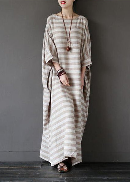 Stripe Loose Big Size Maxi Size Dresses Plus Sizes Clothes