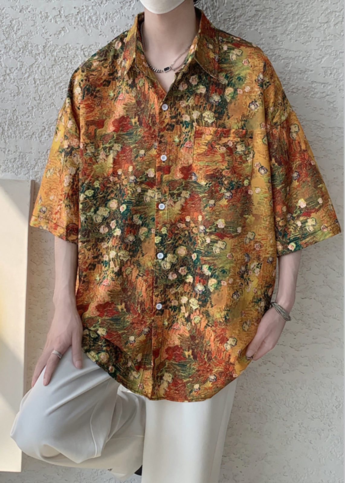 Yellow Peter Pan Collar Paintings Tour Shirts Summer