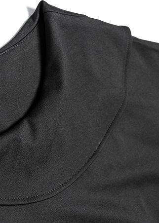 Black Patchwork Cotton Outfit O Neck Half Sleeve Robe Summer Dresses