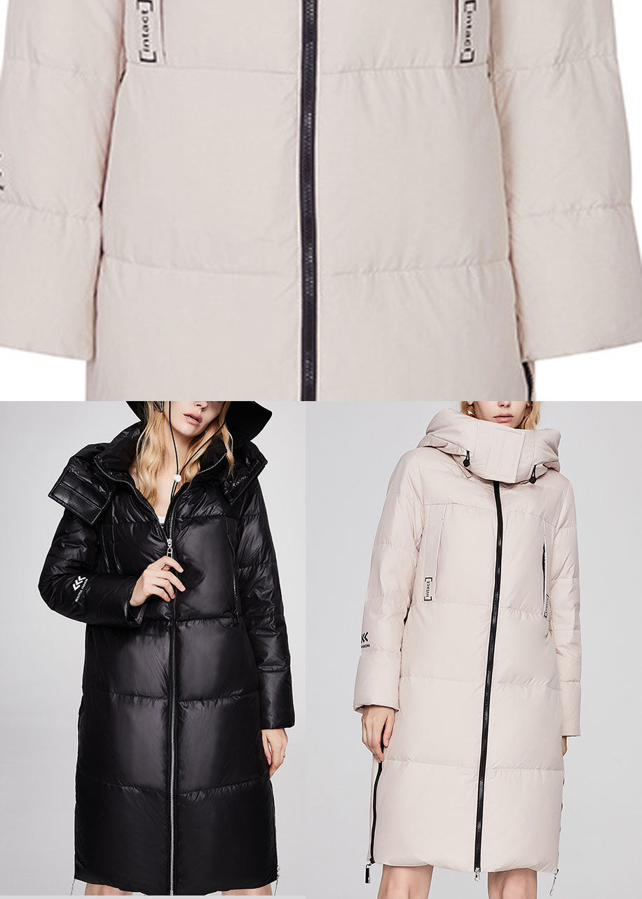 Fine Black Hooded Thick Fine Winter Duck Down Puffer