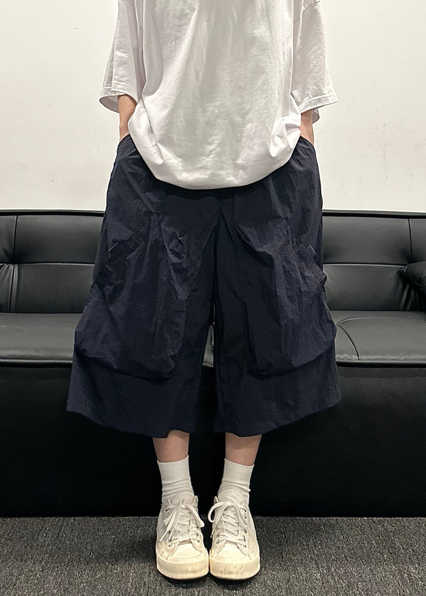 Fine Khaki High Waist Patchwork Straight Pants