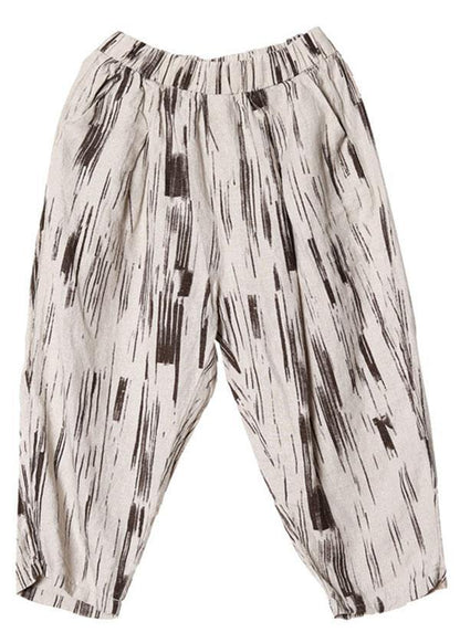 Fine Khaki Pockets Harem Fall Cotton Blend Pants