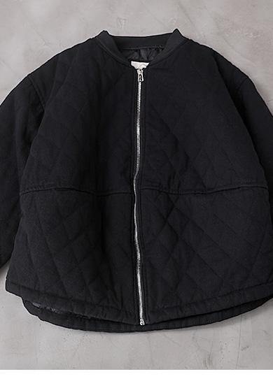 Fine Black Coat Clothing Stand Collar Winter Outwear