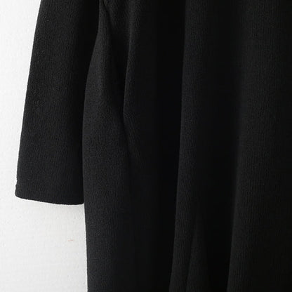 Fine Black Linen Dress Plussize V Neck Linen Gown Hooded Caftans