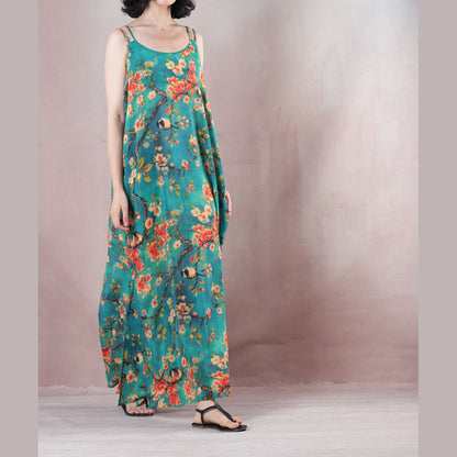 Fine Blue Summer Maxi Dress O Neck Spaghetti Strap Cocktail Dress a Line Skirts Maxi Dresses