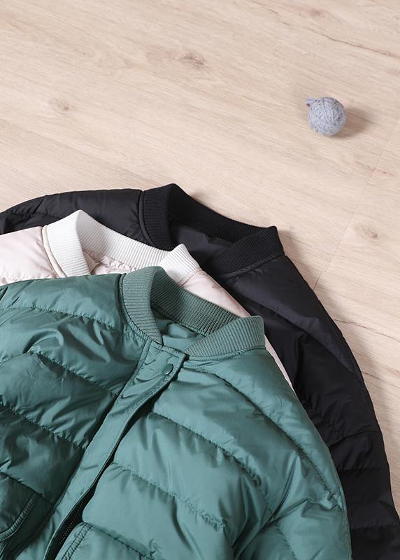 Fine Parka Coats Black Large Pockets Down Coat Winter