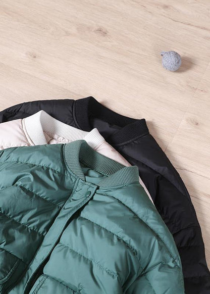 Fine Parka Coats Black Large Pockets Down Coat Winter