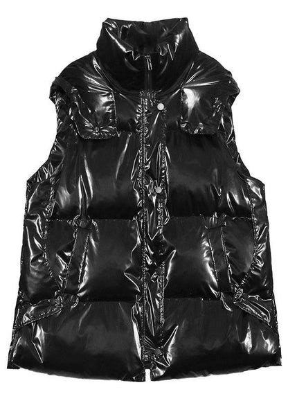 Fine Green Parkas Winter Hooded Sleeveless Coats