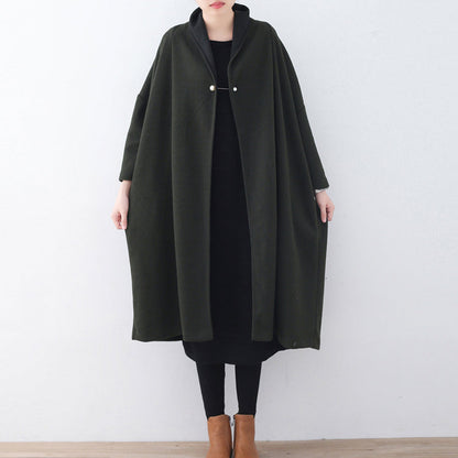 Fine Green Wool Coats Loose Fitting Winter Coat Winter Coat