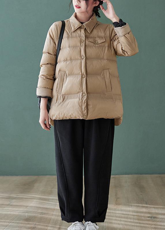 Fine Nude Outwear Clothing Down Jacket Lapel Pockets Winter Outwear
