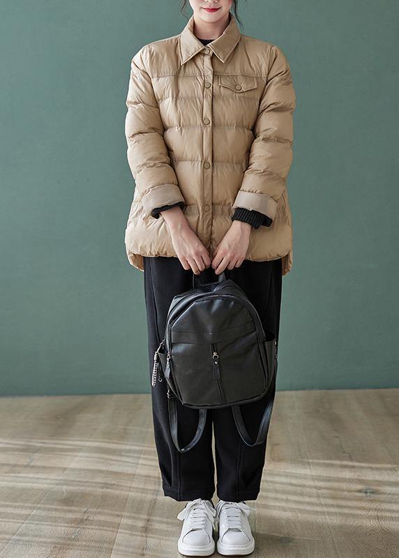 Fine Nude Outwear Clothing Down Jacket Lapel Pockets Winter Outwear