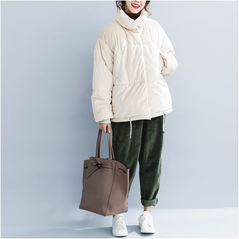 Fine Nude Winter Parkas Clothing Stand Collar Snow Jackets Warm Thick Winter Coats