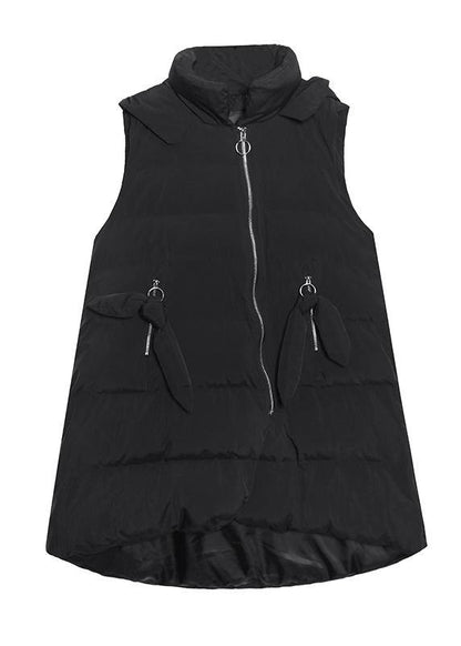 Fine Clothing Winter Jacket Winter Coats Black Hooded Sleeveless Parkas for