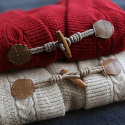 For Work Spring knit sweat tops trendy plus size Beige Deer Print knitted cardigans