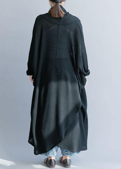For Work Black Sweater Outfits Asymmetric Hipster Fall Knitwear