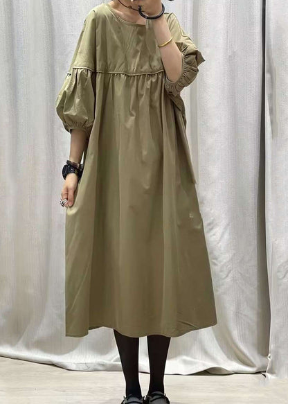 French Black O-neck Patchwork Long Dresses Summer
