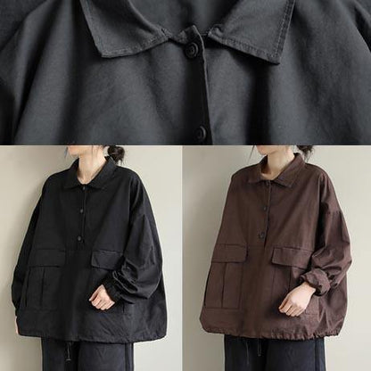 French Lapel Patchwork Spring Clothes For Women Photography Gray Blouses