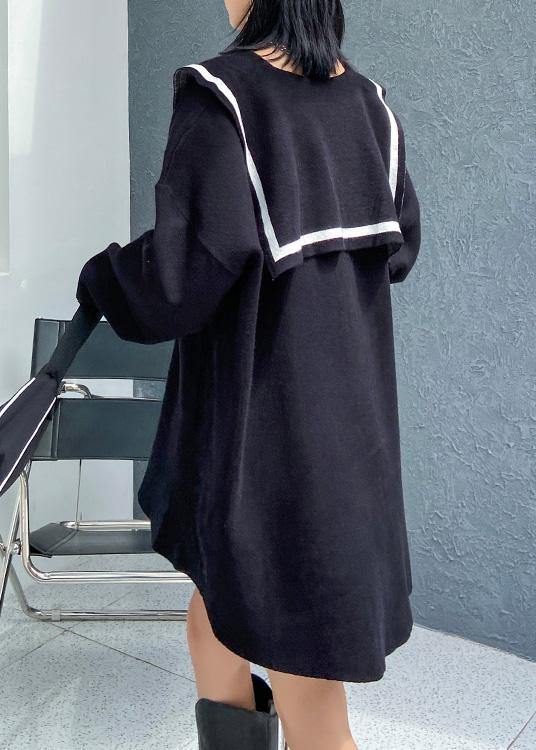 French Black Sailor Collar Dresses