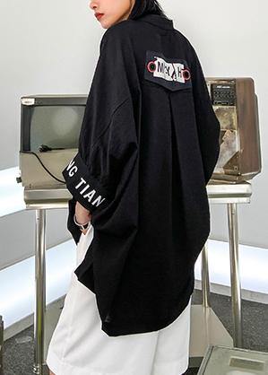French Black Clothes for Zippered Batwing Sleeve Dresses Tops