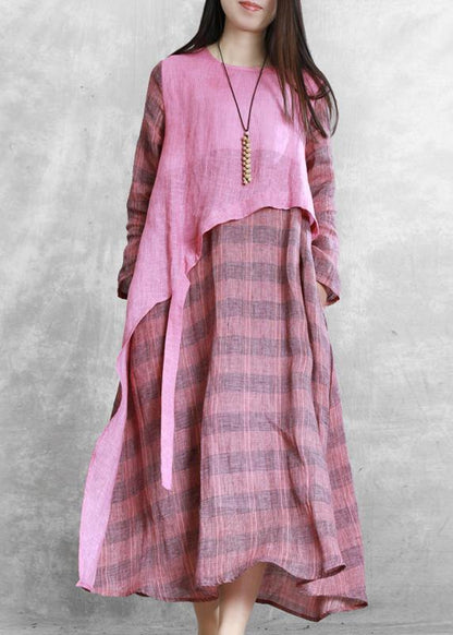 French Green Robes O Neck Asymmetric Kaftan Summer Dresses
