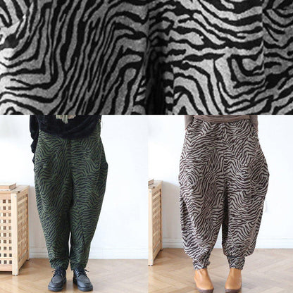 French Khaki Jacquard Wide Leg Pants Tutorials Trousers