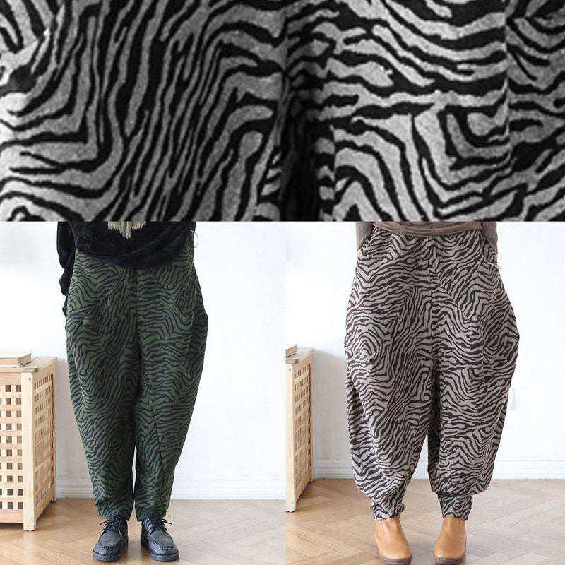 French Khaki Jacquard Wide Leg Pants Tutorials Trousers