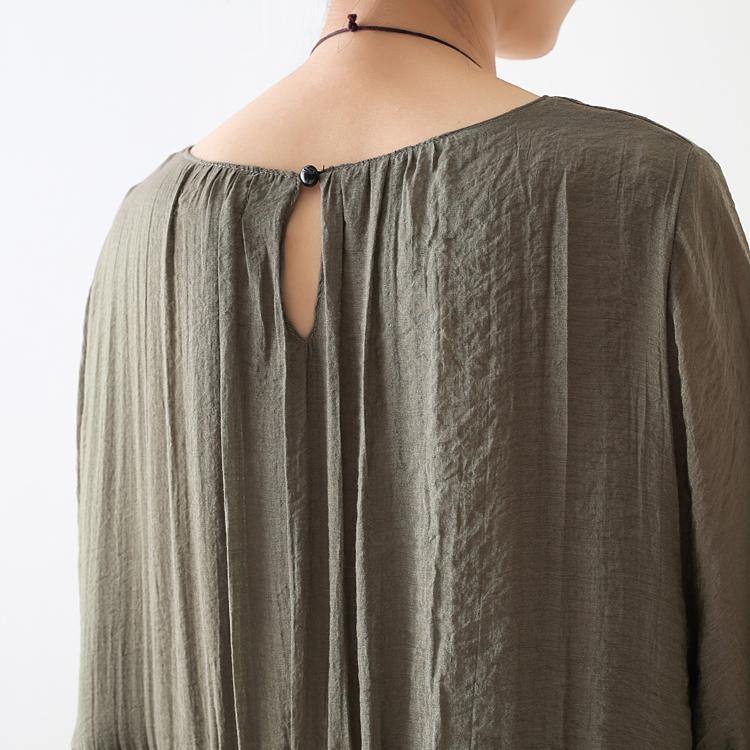 French Tea Green Tull Maxi Dresses Patchwork Chiffon Summer Dress