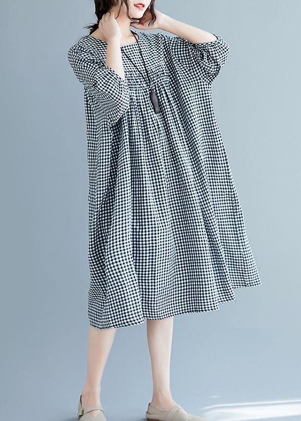 French O Neck Lantern Sleeve Clothes for Pattern Pink Dresses Summer