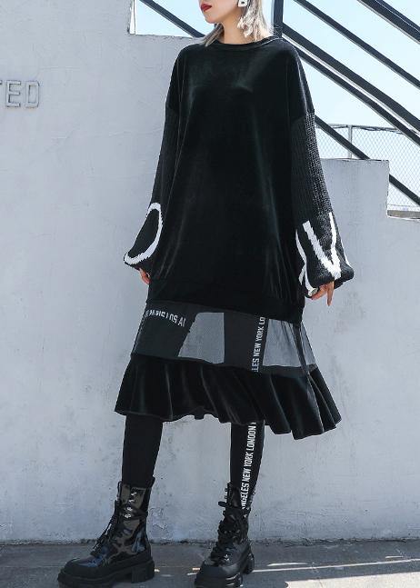 French Patchwork Tulle Quilting Clothes Sewing Black Dresses