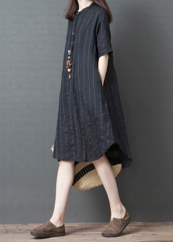 French Striped Cotton Linen Tunic Top Tutorials White Bamboo Dress Summer