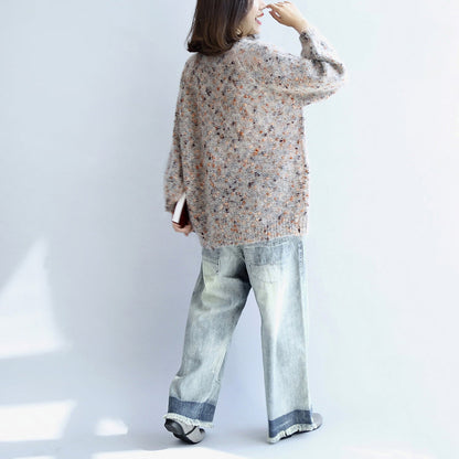Fuzzy Rabbit Fur Knit Sweaters Warm Winter Dresses Pullover