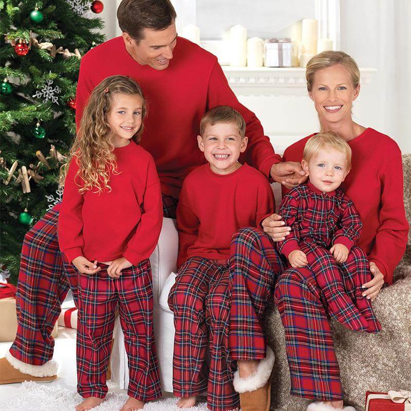 Plaid Christmas Pajama Set for the Whole Family