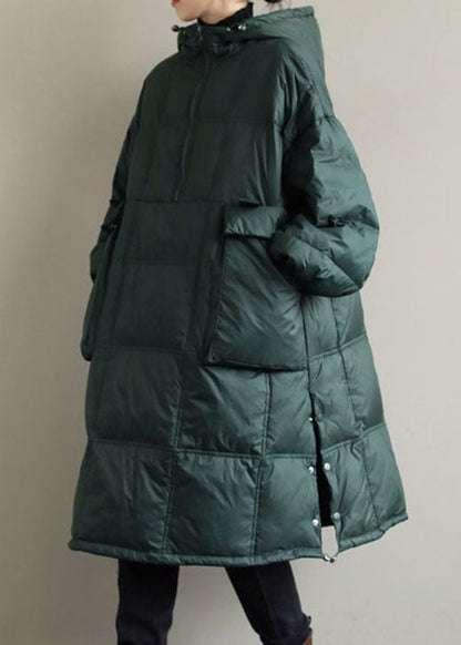 Green Pockets Fine Cotton Filled Zip Up Winter Coats