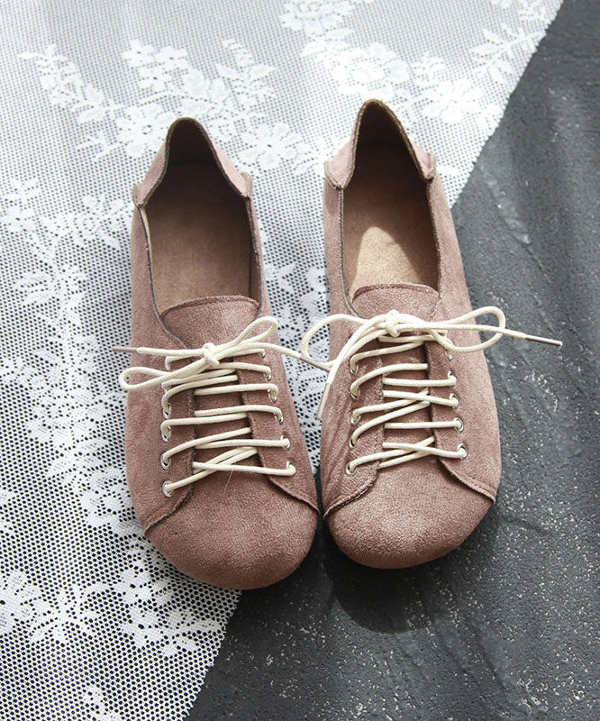 Green Suede Splicing Lace Up Penny Loafers