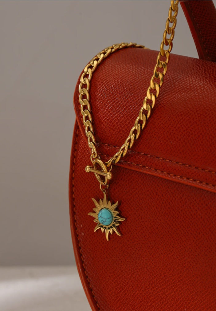 Gold Plated Sun Necklace