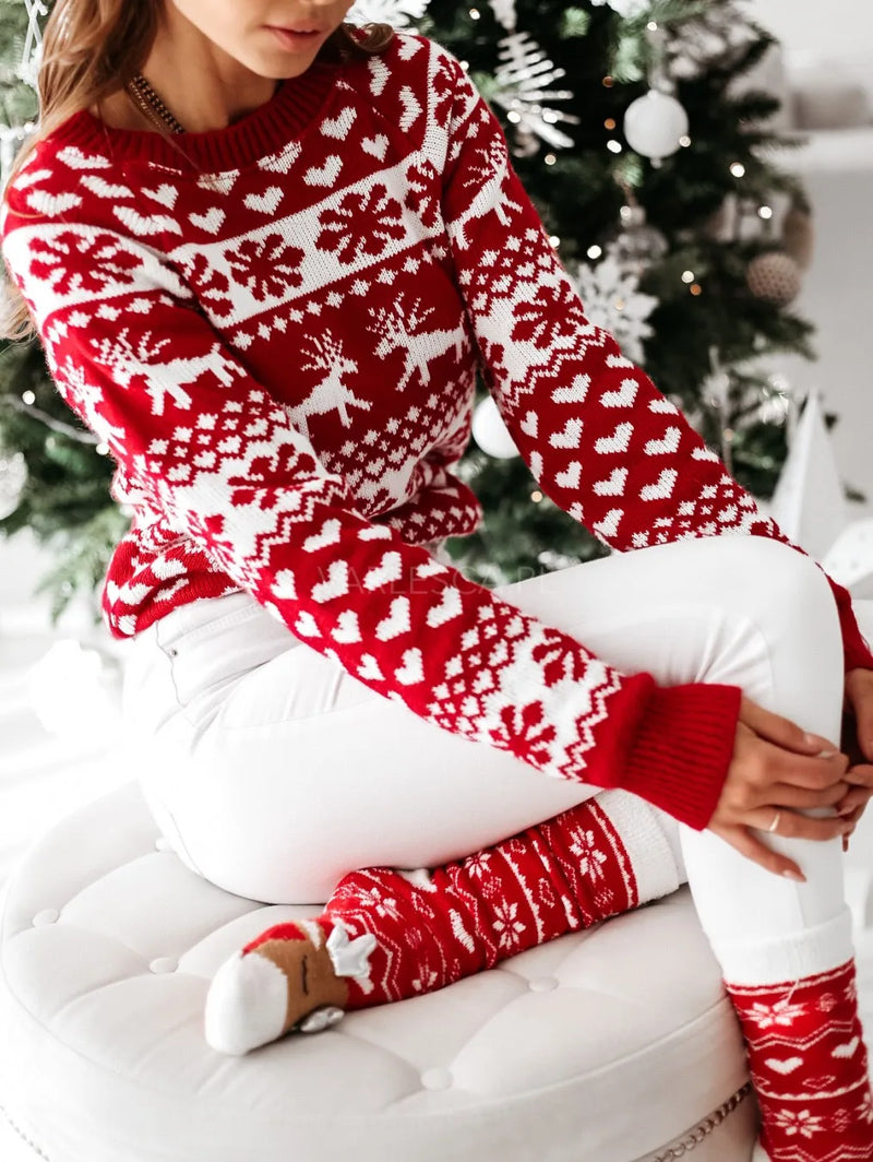 - Ugly Christmas Sweater - Classic Snowflake Motif