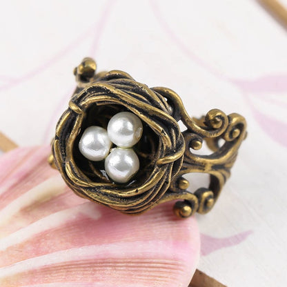 Bird Eggs in the Nest Ring