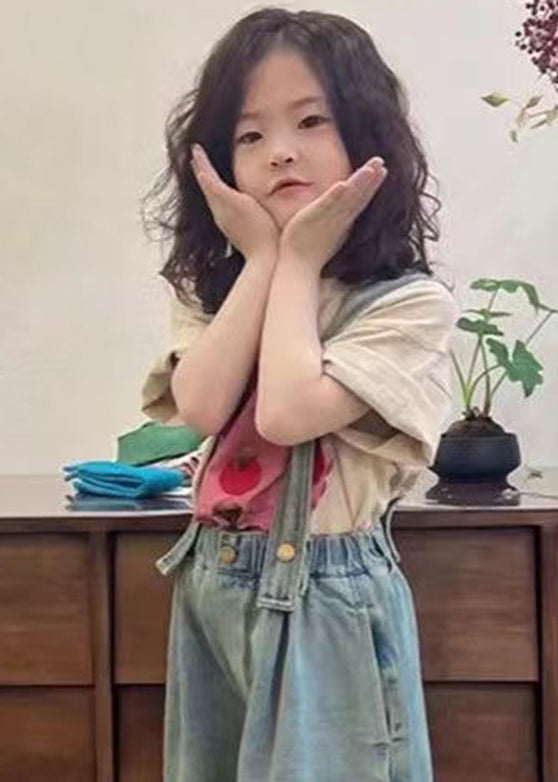 Handmade Apricot Print Top Short Sleeve