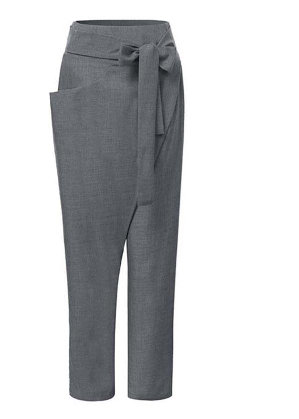 Handmade Pattern Asymmetrical Design High Waist Cotton Harem Summer Pants