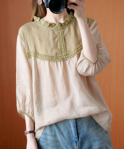 Handmade Peter Pan Collar Patchwork Lace Clothes for Nude Blouses