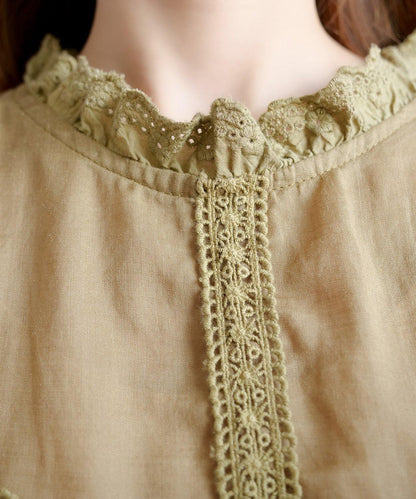 Handmade Peter Pan Collar Patchwork Lace Clothes for Nude Blouses